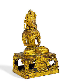 Buddha Amitayus mit fuenfblaettriger Krone, 66370-1, Van Ham Kunstauktionen