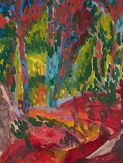 Fritz Schaefler - Spaziergaenger im Wald, 79001-27102, Van Ham Kunstauktionen