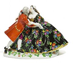 Meissen - Krinolinengruppe Kuessendes Paar, 58709-37, Van Ham Kunstauktionen
