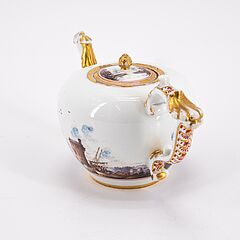 Meissen - Teekanne mit detailreichen Kauffahrteiszenen, 76821-249, Van Ham Kunstauktionen