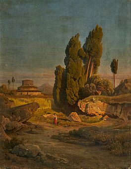 Albert Flamm - Italienische Landschaft mit Rundtempel, 75689-10, Van Ham Kunstauktionen