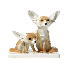 Meissen - Zwei Wuestenfuechse, 55417-45, Van Ham Kunstauktionen