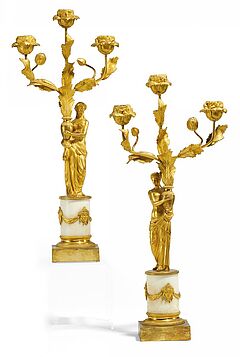 Paris - Paar Girandolen mit Apoll und Diana, 64541-31, Van Ham Kunstauktionen