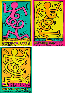Keith Haring - Konvolut von 3 Plakaten zum Jazz Festival in Montreux, 77769-17, Van Ham Kunstauktionen