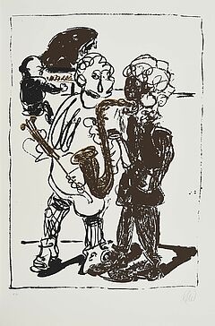 Markus Luepertz - Ohne Titel Musiker, 73330-47, Van Ham Kunstauktionen