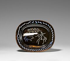 Pablo Picasso Ceramics - Corrida on black ground, 75744-1, Van Ham Kunstauktionen