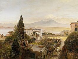 Oswald Achenbach - In der Bucht von Neapel mit Blick auf den Vesuv, 42056-1, Van Ham Kunstauktionen