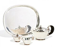 Kopenhagen - Dreiteiliges Teeservice und Tablett, 59651-5, Van Ham Kunstauktionen