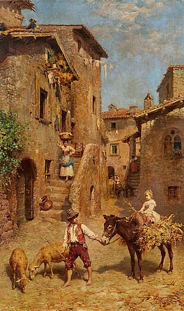 Francesco Bergamini - Italienische Strassenszene, 81953-4, Van Ham Kunstauktionen