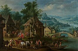 Joseph Stephan - Dorf am Fluss, 82293-1, Van Ham Kunstauktionen
