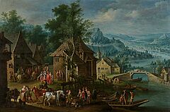 Joseph Stephan - Dorf am Fluss, 82293-1, Van Ham Kunstauktionen