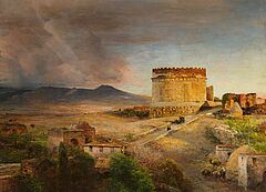 Oswald Achenbach - Das Grabmal der Caecilia Metella an der Via Appia bei Rom, 80609-6, Van Ham Kunstauktionen