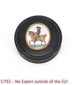 Deutschland - Runde Dose mit Bildnis Friedrich II von Preussen zu Pferd, 77889-10, Van Ham Kunstauktionen