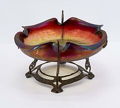 Wohl Boehmen - Irisierende Schale mit Metallmontierung, 76257-18, Van Ham Kunstauktionen