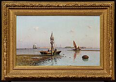 Friedrich Paul Nerly - Blick ueber die Lagune auf die Tuerme von Venedig, 76764-1, Van Ham Kunstauktionen
