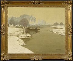 Max Clarenbach - Flusslandschaft im Winter, 69762-1, Van Ham Kunstauktionen