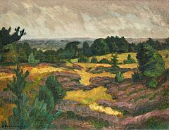 Otto Modersohn - Bluehende Heide auf dem Weyerberg, 76385-1, Van Ham Kunstauktionen