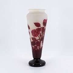 Andre Delatte - Grosse Vase mit Rosenblueten, 76257-16, Van Ham Kunstauktionen