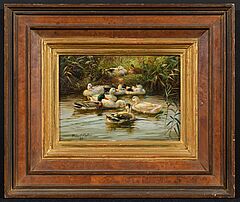 Hubert Kaplan - Enten am Flussufer, 80877-3, Van Ham Kunstauktionen