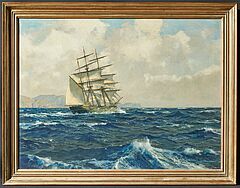 Michael Zeno Diemer - Dreimaster im Wind vor suedlicher Kueste, 76290-1, Van Ham Kunstauktionen