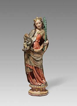 Oesterreichische Schule - Heilige Margaretha mit dem Drachen auf einem achteckigen Postament, 81735-1, Van Ham Kunstauktionen