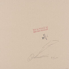 NOT BY BANKSY BY NOT NOT BANKSY STOT21STCPLANB - Pink Bunny with Black Square, 66455-1, Van Ham Kunstauktionen