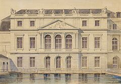 Marcel Lambert - Nordfassade von Schloss Versailles mit Blick auf die Reservoirs, 79636-2, Van Ham Kunstauktionen