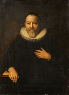 Niederlaendische Schule - Portraet eines Ratsherren mit Muehlsteinkragen, 75648-1, Van Ham Kunstauktionen