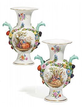 Meissen - Paar Vasen mit Watteauszenen, 59357-2, Van Ham Kunstauktionen