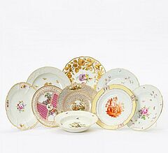 Konvolut neun Teller, 55339-34, Van Ham Kunstauktionen