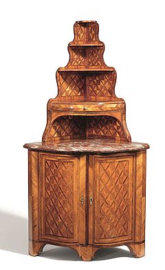 Deutschland - Eckschrank mit Etagerenaufsatz, 77929-4, Van Ham Kunstauktionen