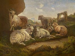 Joseph Roos - Schafe und Ziegen unter italienischen Ruinen, 68416-19, Van Ham Kunstauktionen