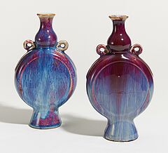 Paar Pilgerflaschen-Vasen mit Kalebassenhals, 66636-4, Van Ham Kunstauktionen