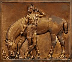 Arthur Volkmann - Amazone ihr Ross traenkend, 81861-1, Van Ham Kunstauktionen