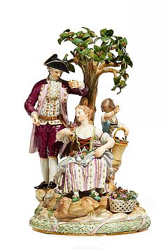 Meissen - Galante Gruppe unter Apfelbaum, 58255-4, Van Ham Kunstauktionen
