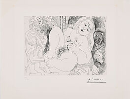 Pablo Picasso - Vieil homme drape Celestine et fille, 75818-6, Van Ham Kunstauktionen