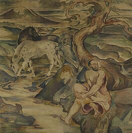 Willy Jaeckel - Grosse Landschaft mit Pferden, 66301-1, Van Ham Kunstauktionen