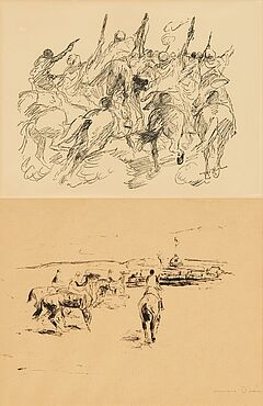 Zwei Lithografien mit Reiterdarstellungen, 79879-5, Van Ham Kunstauktionen