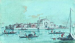 Giacomo Guardi - Ansicht der Insel SantElena in Venedig, 77240-15, Van Ham Kunstauktionen