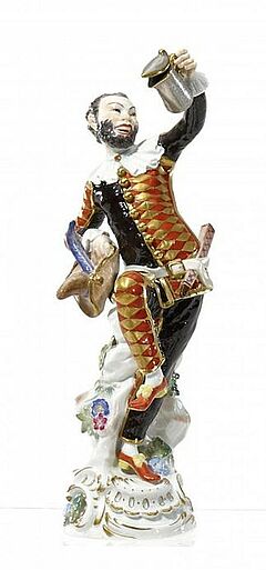 Meissen - Harlekin mit Zinnkrug aus der Commedia dellArte, 55585-7, Van Ham Kunstauktionen