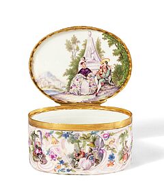 Meissen - Ovale Tabatiere mit galanten Szenen, 76303-3, Van Ham Kunstauktionen