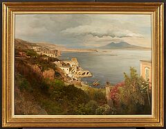 Oswald Achenbach - Der Golf von Neapel mit dem Vesuv, 73024-21, Van Ham Kunstauktionen