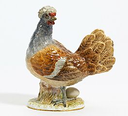 Meissen - Haubenhuhn mit Ei, 70216-39, Van Ham Kunstauktionen