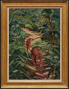 Otto Dill - Zwei Tiger in exotischer Waldlandschaft, 81823-2, Van Ham Kunstauktionen