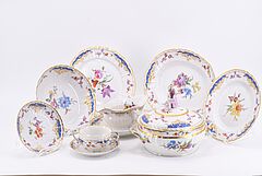 KPM - Speiseservice Breslauer Stadtschloss fuer vier Personen, 73793-6, Van Ham Kunstauktionen