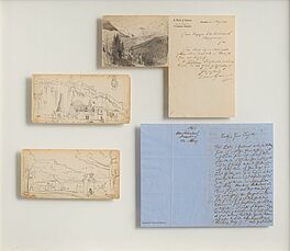 Konvolut aus drei Zeichnungen mit italienischen Landschaften und zwei Briefen, 81446-5, Van Ham Kunstauktionen