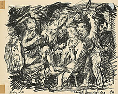 Otto Mueller - Drei Figuren und gekreuzte Staemme, 77580-17, Van Ham Kunstauktionen
