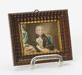 Miniatur mit Portraet einer Dame mit Haube, 54831-26, Van Ham Kunstauktionen