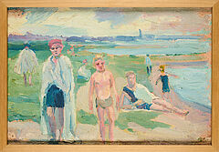 Heinz Kroh - Badende am Rhein, 76931-1, Van Ham Kunstauktionen