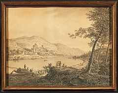 Adrian Zingg - Zwei Flusslandschaften an der Elbe ua Blick auf Priessnitz, 75689-15, Van Ham Kunstauktionen